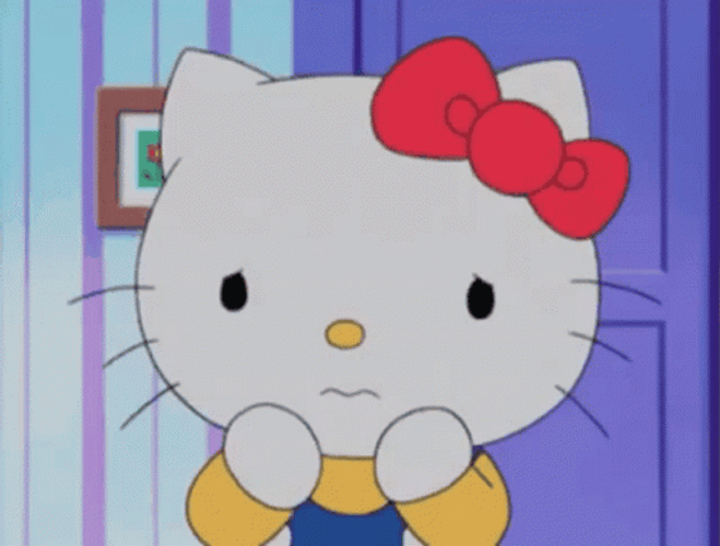 Scared Hello Kitty GIF