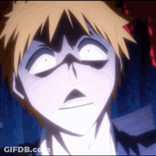 Scared Ichigo Kurosaki Bleach Gasp GIF