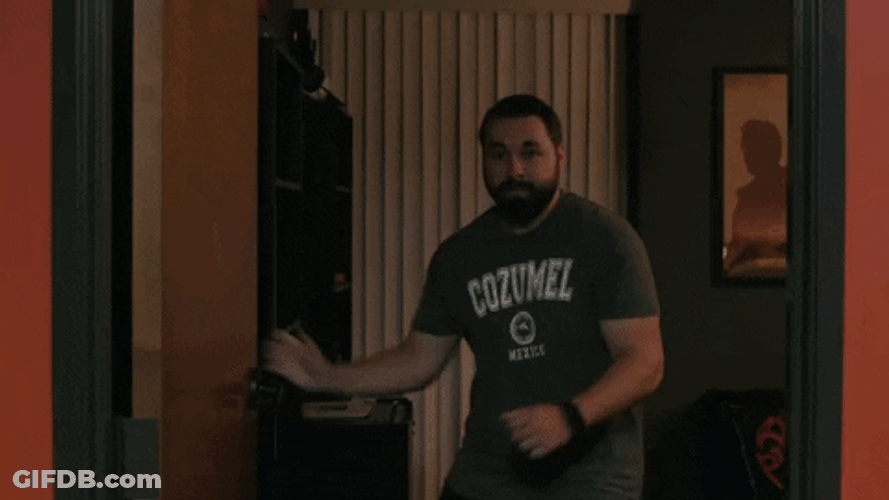 Scared Josh Connolly Slamming Door GIF
