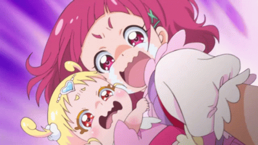 Scared Kids Hugtan Hana Nono Hug Pretty Cure GIF
