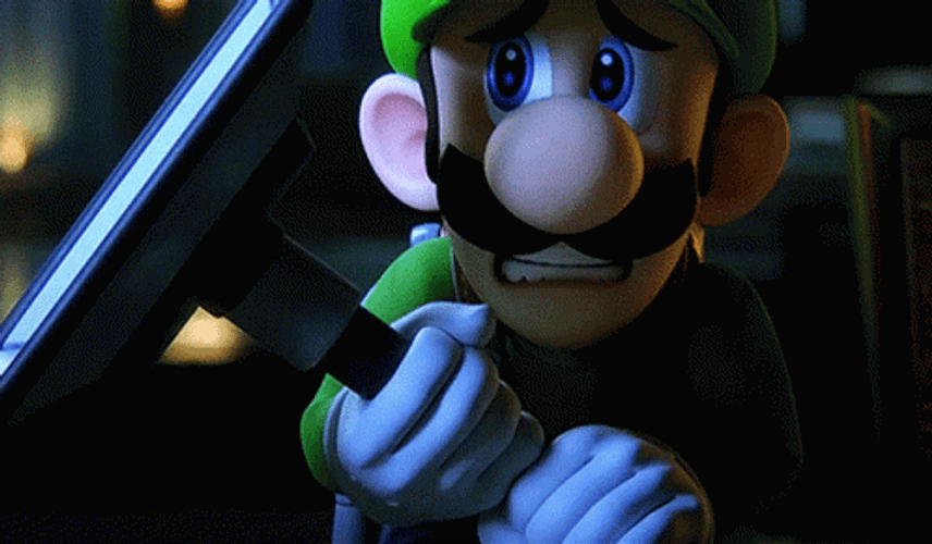 Scared Luigi's Mansion 3 GIF