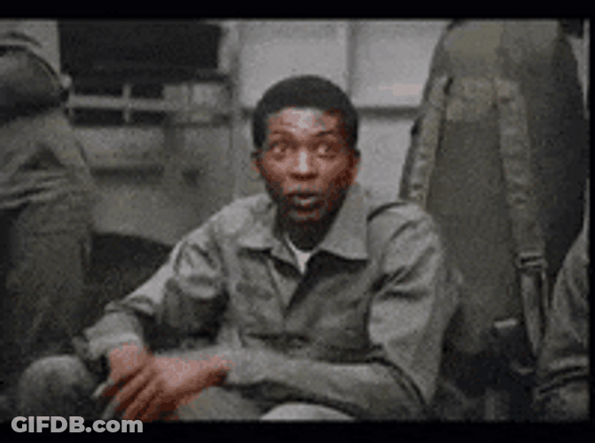 Scared Man Teasing People GIF