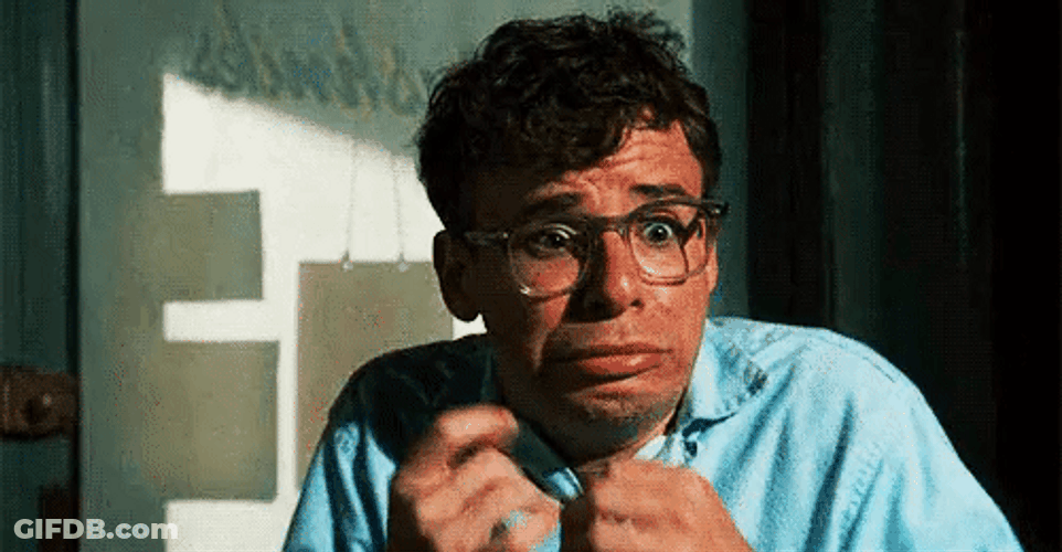Scared Man With Glasses GIF