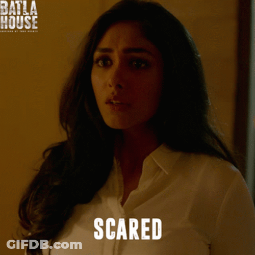 Scared Mrunal Thakur Anxiety Breathing GIF