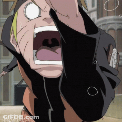 Scared Naruto Running GIF