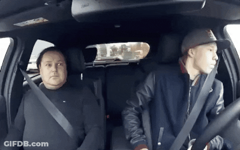 Scared Passenger Drifting GIF