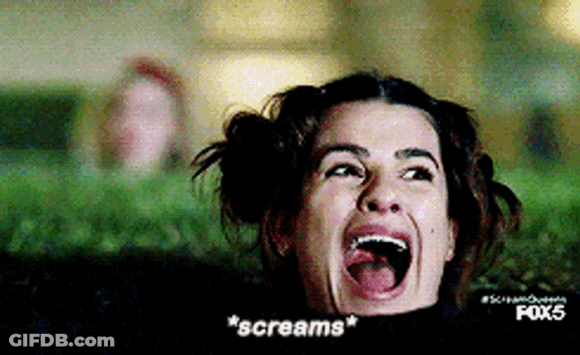 Scared Screaming Women GIF