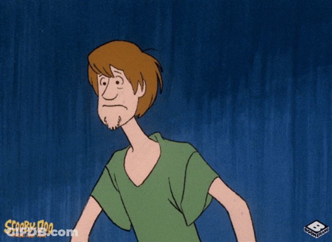 Scared Shaggy Hair Sticking Out GIF