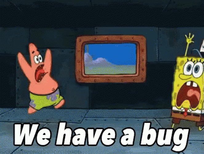 Scared Spongebob And Patrick Have A Bug GIF