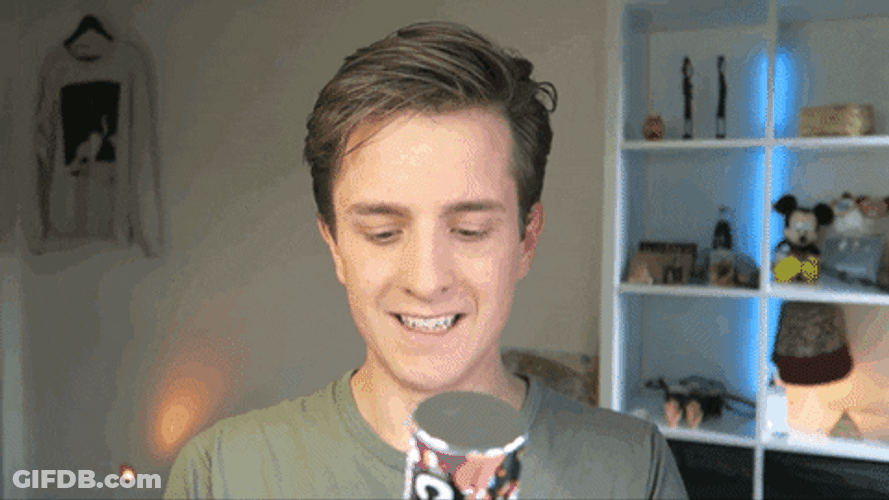 Scared Thomas Brok Party Popper Reaction GIF