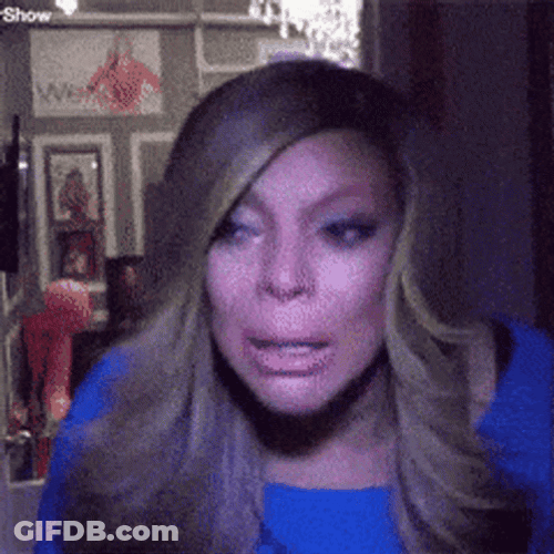 Scared Wendy Williams Shutting Door GIF