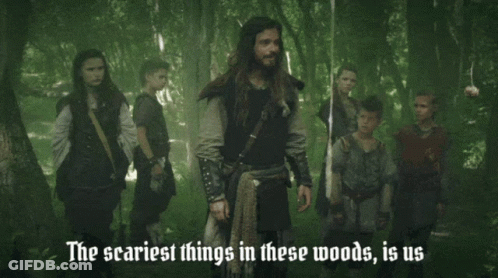 Scariest Things In These Woods Is Us GIF