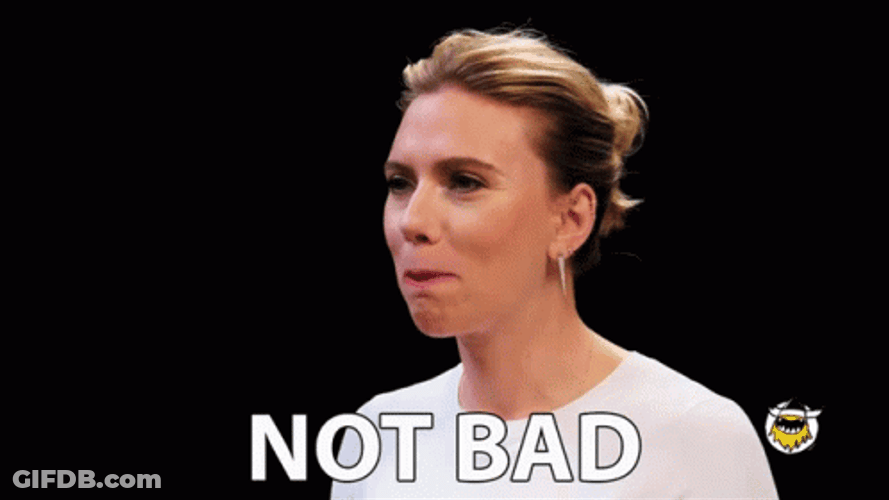Scarlet Johanson Not Bad GIF