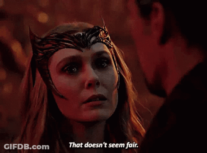 Scarlet Witch Doesn't Seem Fair GIF