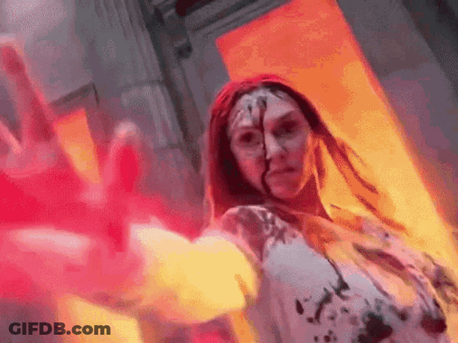 Scarlet Witch Evil Fortress Power GIF
