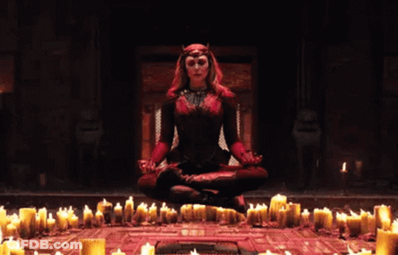 Scarlet Witch Meditating Alone GIF