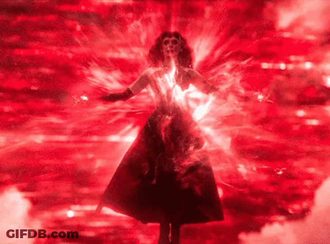 Scarlet Witch Red Evolution Power GIF