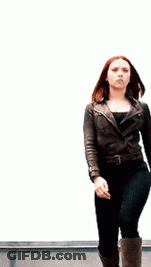 Scarlett Johansson Charismatic Power Walking GIF