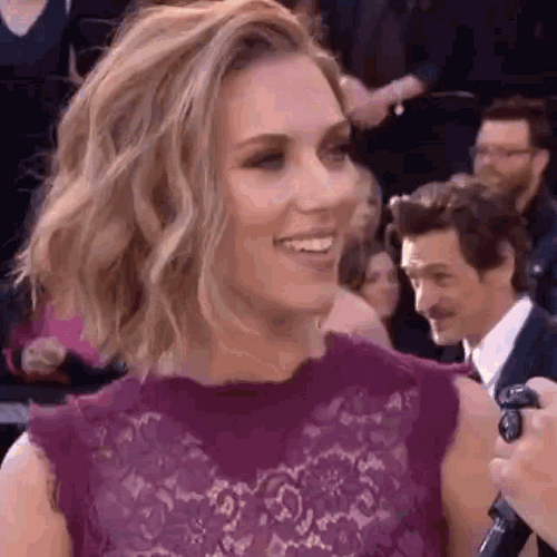 Scarlett Johansson Hair Flip GIF