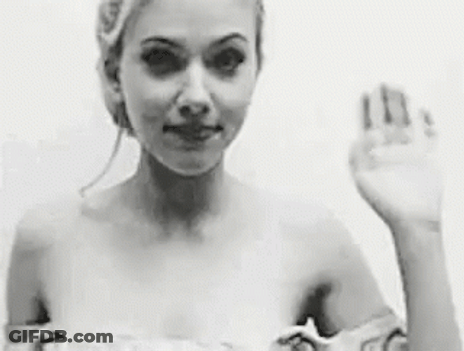 Scarlett Johansson Just Saying Hi GIF