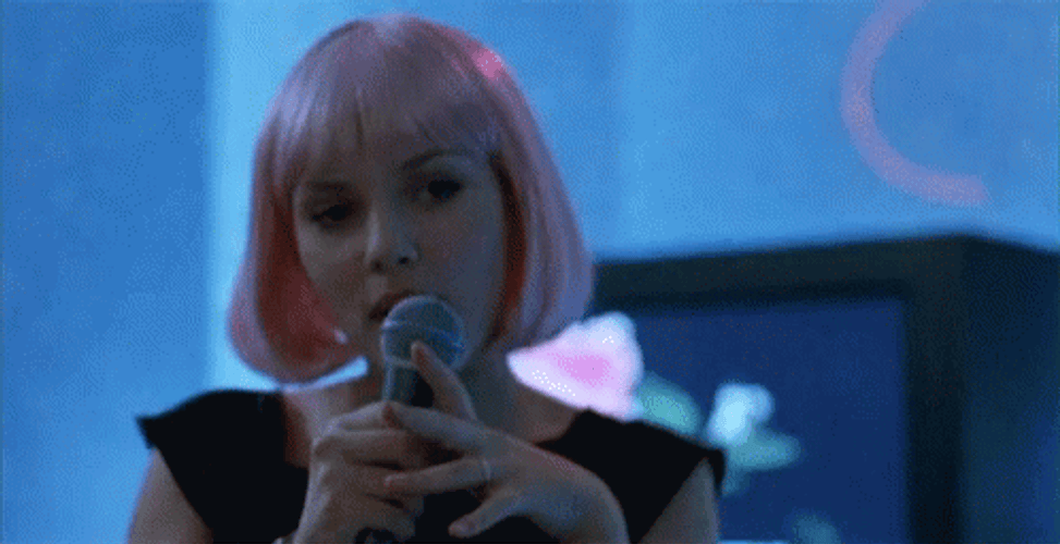 Scarlett Johansson Karaoke Singing GIF