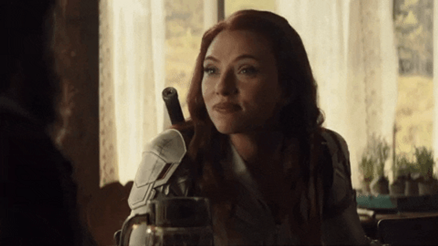 Scarlett Johansson Sarcastic Black Widow GIF