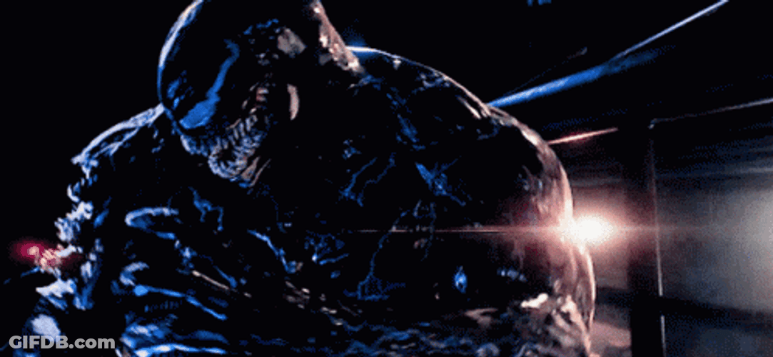 Scary Alien Venom Growling GIF