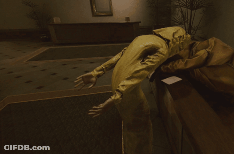 Scary Backroom Creature Lurking GIF