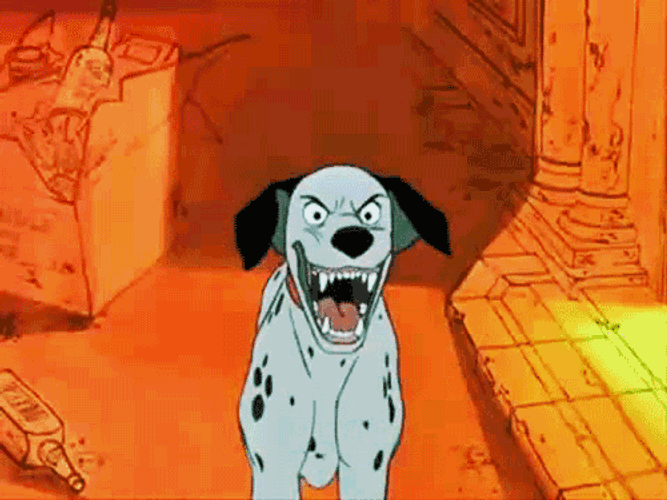 Scary Barking Dalmatian Dog GIF