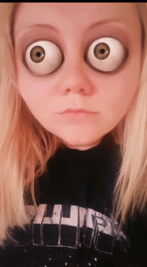 Scary Big Eye Rolls GIF