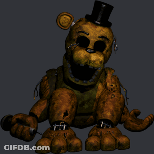 Scary Blinking Golden Freddy GIF