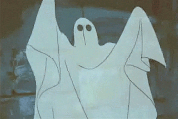 Scary Cartoon Ghost GIF