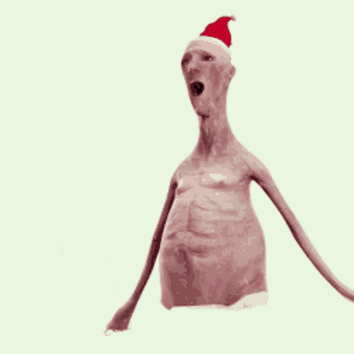 Scary Christmas Monster Dance GIF