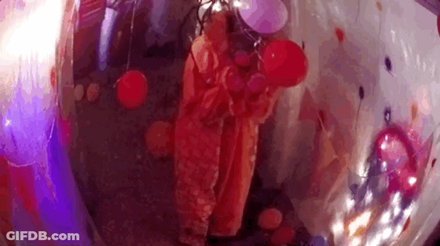 Scary Clown In A Party GIF