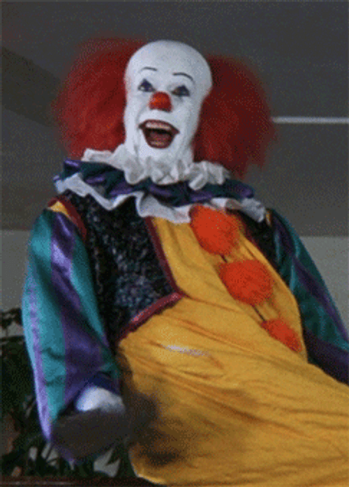 Scary Clown Laughing And Dancing GIF