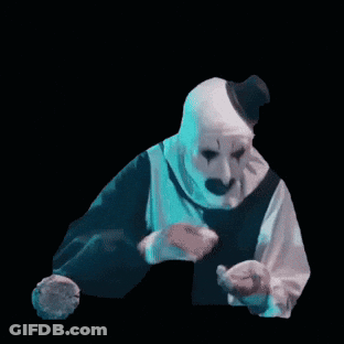 Scary Clown Surprised GIF