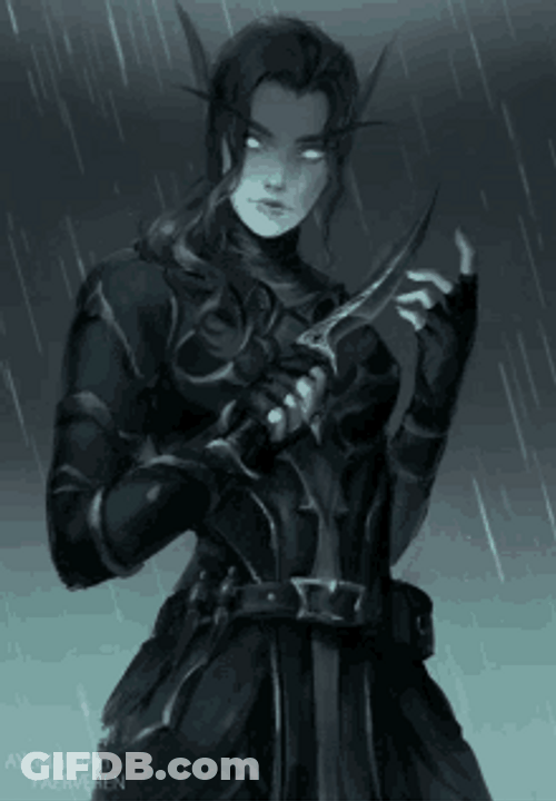 Scary Dark Elf GIF