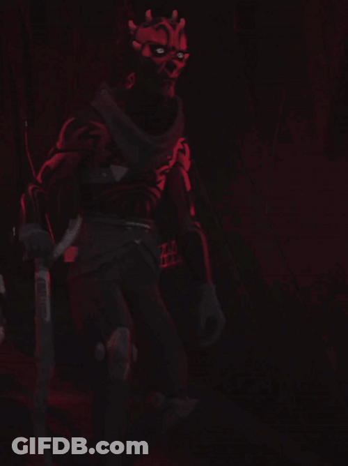 Scary Darth Maul Walking Staring GIF