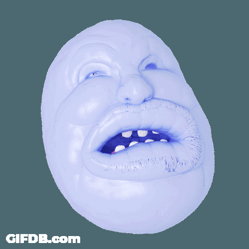 Scary Distorted Jellygummies Head GIF