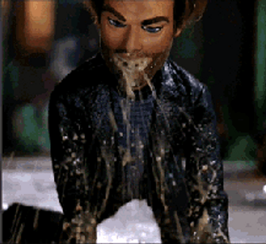 Scary Doll Vomit Up GIF