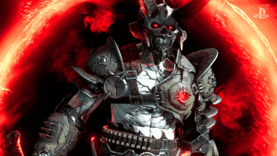 Scary Doom Slayer Arriving Playstation GIF