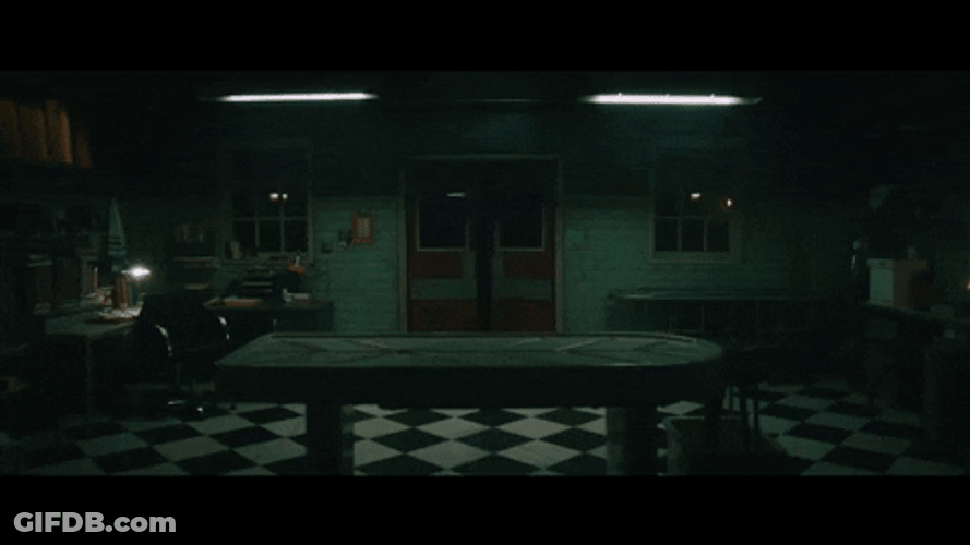 Scary Door Opening Wide Horror Movie GIF