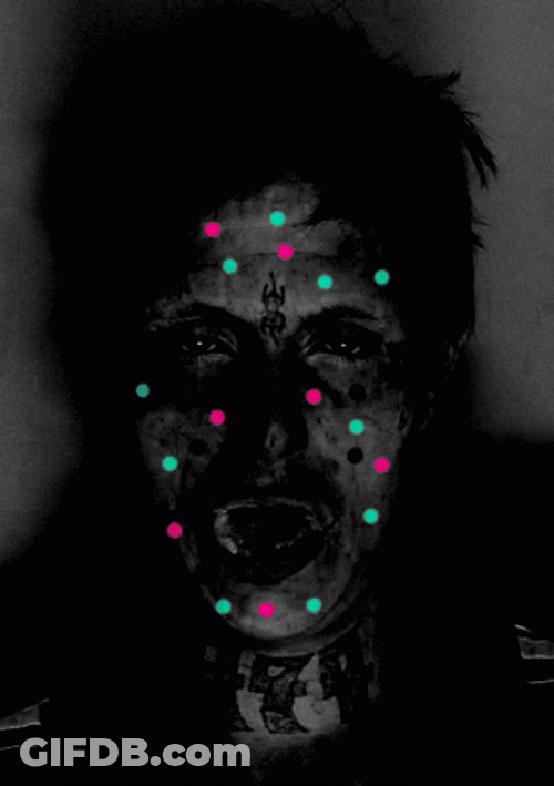 Scary Face Art GIF