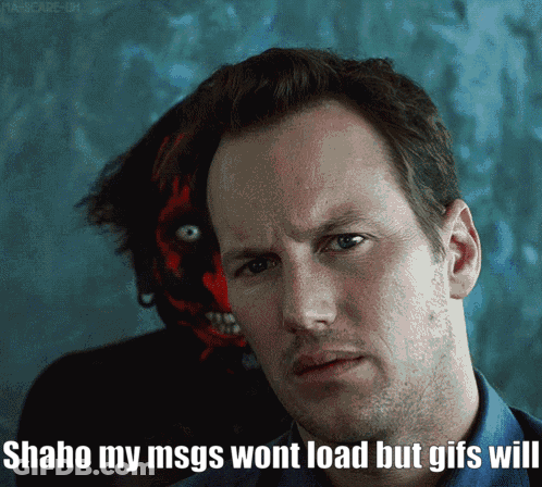 Scary-Face Man Shaho Msgs Won't Load Gifs Will GIF