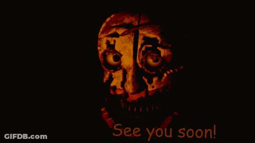 Scary Face Saying See You Soon GIF