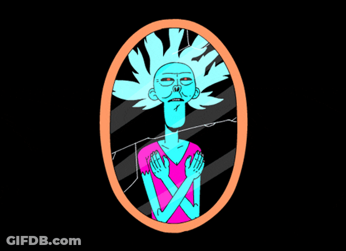 Scary Ghost In The Mirror GIF