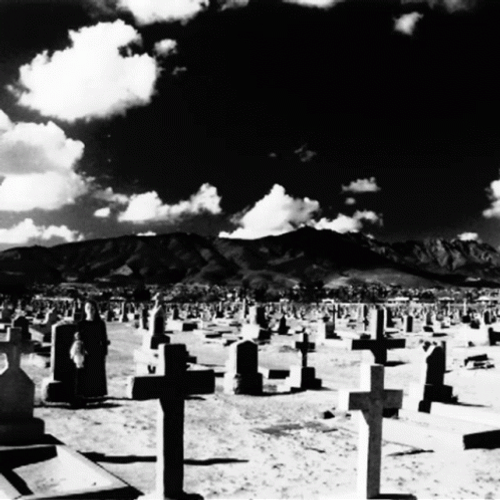 Scary Girl In Cemetery GIF