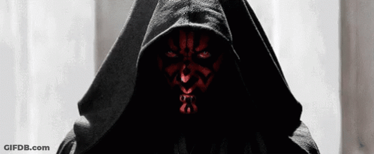 Scary Glaring Darth Maul GIF
