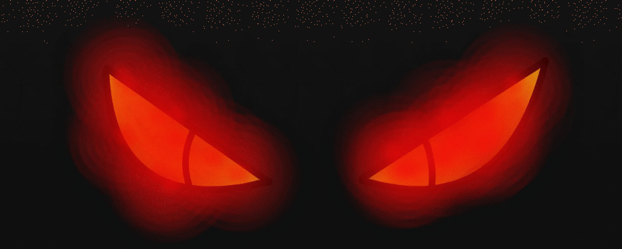 Scary Glowing Red Eyes GIF