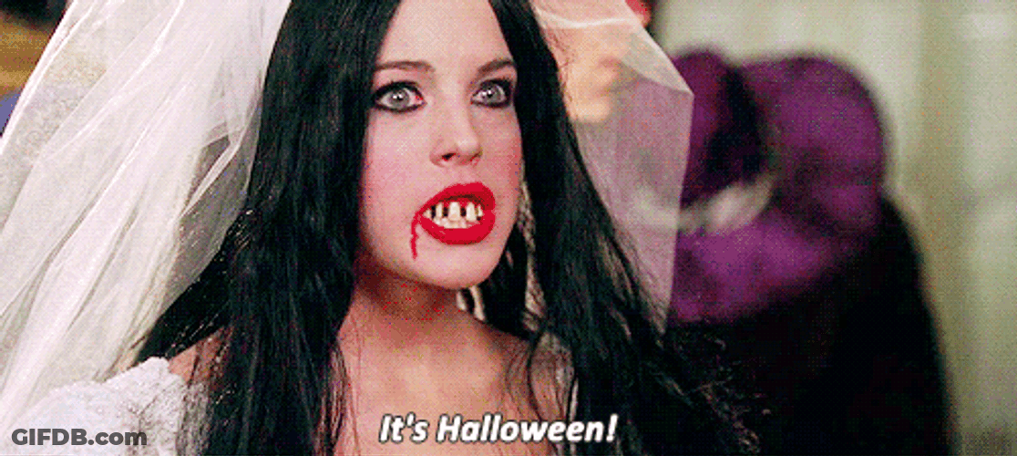 Scary Halloween Bloody Bride GIF